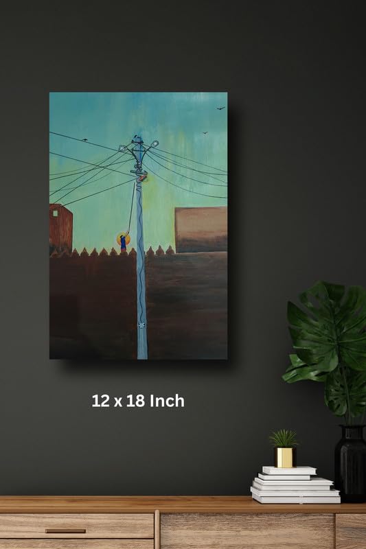 Art to Doors | Kite | Artist Ajay Pratap Singh Rathore | Rectangle | Art Print | Home Decor | Wall Decor | Gift Items | Canvas Frame