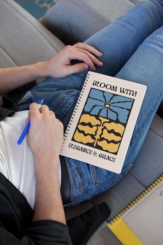 Art to Doors | Bloom With Elegance And Grace | Spiral Notebooks | A5 Size Paper | 120 Pages | 70 GSM Paper | Attractive Cover Designs