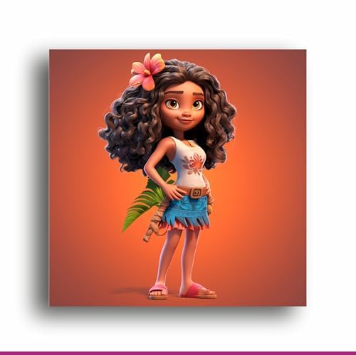 Art to Doors Captivating Moana Adventure: Stunning Canvas Print Illustration | Personalized Gift For Anniversary, Birthday, Wedding, Home Decor | Wall Frames For Home & Office