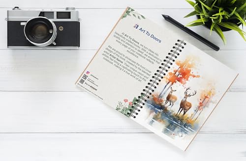 Art to Doors | Peaceful Woodland Portrait | Spiral Notebooks | A5 Size Paper | 120 Pages | 70 GSM Paper | Attractive Cover Designs