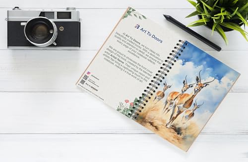 Art to Doors | Savannah Stroll | Spiral Notebooks | A5 Size Paper | 120 Pages | 70 GSM Paper | Attractive Cover Designs