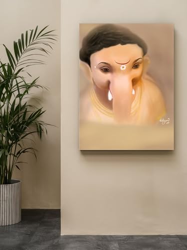 Art to Doors | Shree Ganesha | Artist Kalyani Wankhede | Vertical | Art Prints | Home Decor | Wall Art | Gift Items | Canvas Frame