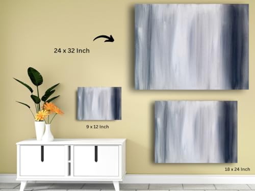 Art to Doors | The Grey Waterfall | Artist Nandita Venkatraman | Horizontal | Art Print | Home Decor | Wall Decor | Gift Items | Wall Art
