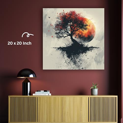 Art to Doors | Tree Under Moonlight Art | Square | Art Print | Home Decor | Wall Decor | Gifts for Women | Gifts for Men | Gift Items | Wall Art