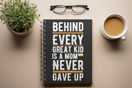 Art to Doors | Mom Never Gives Up | Spiral Notebooks | A5 Size Paper | 120 Pages | 70 GSM Paper | Attractive Cover Designs
