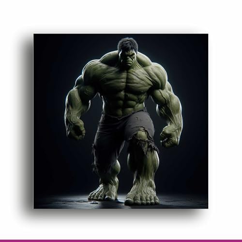 Art to Doors Incredible Strength: Hulk Superhero Canvas Print - Unleash Power on Your Walls! | Personalized Gift For Anniversary, Birthday, Wedding, Home Decor