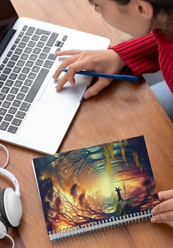 Art to Doors | Whispers of the Forest | Spiral Notebooks | A5 Size Paper | 120 Pages | 70 GSM Paper | Attractive Cover Designs