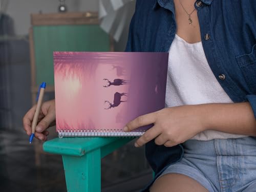 Art to Doors | Pink Dawn | Spiral Notebooks | A5 Size Paper | 120 Pages | 70 GSM Paper | Attractive Cover Designs