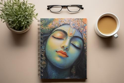 Art to Doors | Soulful Krishna | Spiral Notebooks | A5 Size Paper | 120 Pages | 70 GSM Paper | Attractive Cover Designs