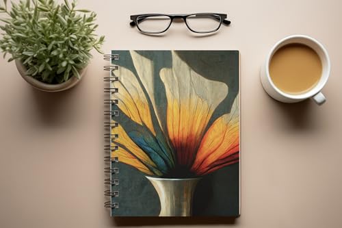 Art to Doors | Liquid Bloom | Spiral Notebooks | A5 Size Paper | 120 Pages | 70 GSM Paper | Attractive Cover Designs