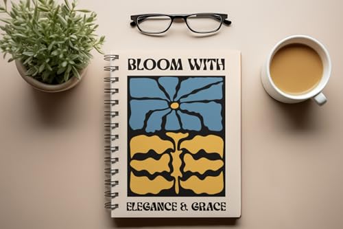 Art to Doors | Bloom With Elegance And Grace | Spiral Notebooks | A5 Size Paper | 120 Pages | 70 GSM Paper | Attractive Cover Designs