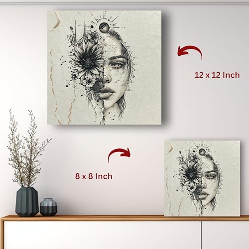 Art to Doors | Sunflower Soul | Square | Art Print | Home Decor | Wall Decor | Gifts for Women | Gifts for Men | Canvas Frame |