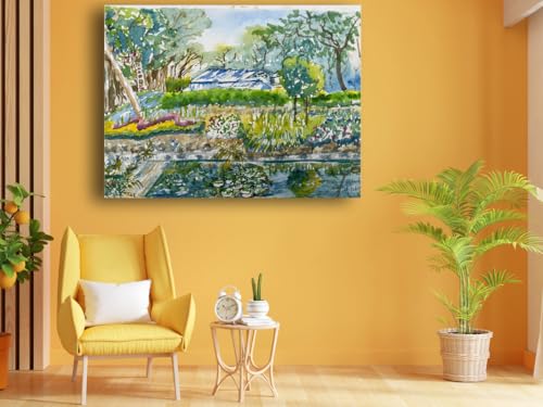 Art to Doors| A Hideout In The Nala Park, Pune| Artist Hubert Braganza| Rectangle | Art Print | Home Decor | Wall Decor | Gift Items | Canvas Frame