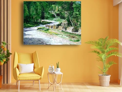 Art to Doors | The Road | Artist Ranju Patar | Rectangle | Art Print | Home Decor | Wall Decor | Gift Items | Canvas Frame
