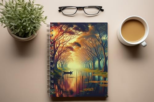 Art to Doors | Whispers of the Forest | Spiral Notebooks | A5 Size Paper | 120 Pages | 70 GSM Paper | Attractive Cover Designs