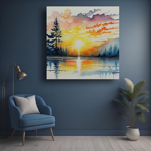 Art to Doors | Golden Hour Serenity | Square | Art Print | Home Decor | Wall Decor | Gifts for Women | Gifts for Men | Wall Art |