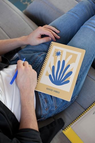 Art to Doors | Good Vibes | Spiral Notebooks | A5 Size Paper | 120 Pages | 70 GSM Paper | Attractive Cover Designs