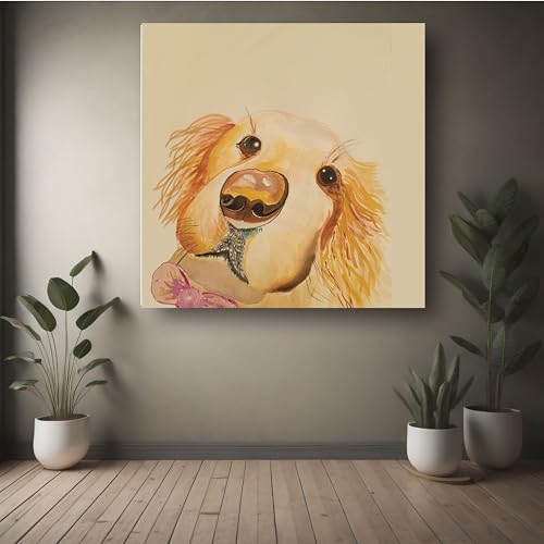Art to Doors | Big Boops Dont Lie-Dogs | Square | Artist Prerna Ajwani | Home Decor | Wall Art | Gifts for Women | Gifts for Men | Canvas Frame