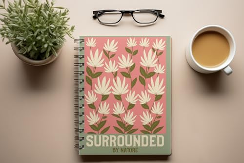 Art to Doors | Surrounded By Nature | Spiral Notebooks | A5 Size Paper | 120 Pages | 70 GSM Paper | Attractive Cover Designs