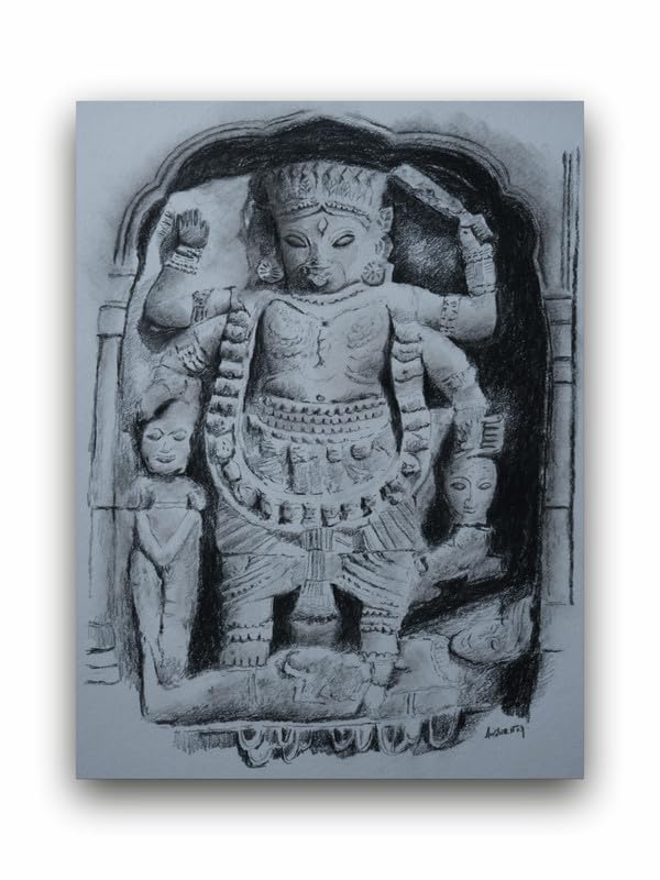 Art to Doors | Terracotta Kali Idol | Artist Avishek Nag | Vertical | Art Print | Home Decor | Wall Decor | Gift Items | Wall Art