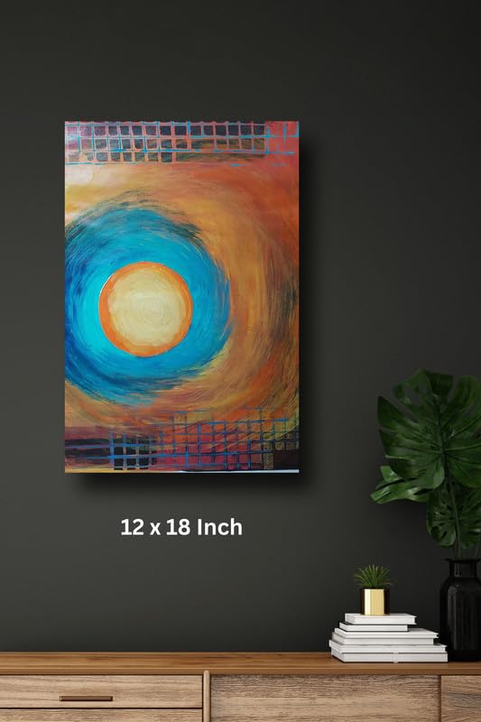 Art to Doors | Sun In Metro | Artist Ajay Pratap Singh Rathore | Rectangle | Art Print | Home Decor | Wall Decor | Gift Items | Canvas Frame