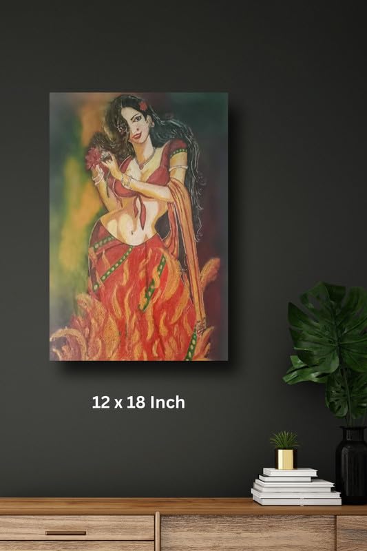 Art to Doors | Fire Beauty | Artist Ravindran Krishnan| Rectangle | Art Prints | Home Decor | Wall Art | Gift Items | Canvas Frame