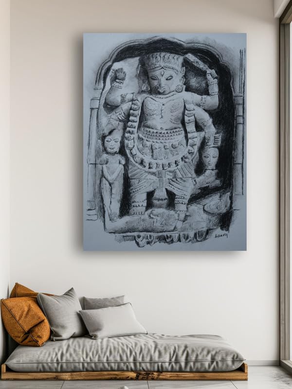 Art to Doors | Terracotta Kali Idol | Artist Avishek Nag | Vertical | Art Print | Home Decor | Wall Decor | Gift Items | Wall Art