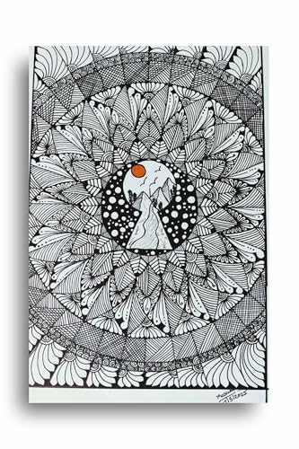 Art to Doors | Mandala | Artist Mosam Parekh | Vertical | Art Prints | Home Decor | Wall Art | Gift Items | Canvas Frame