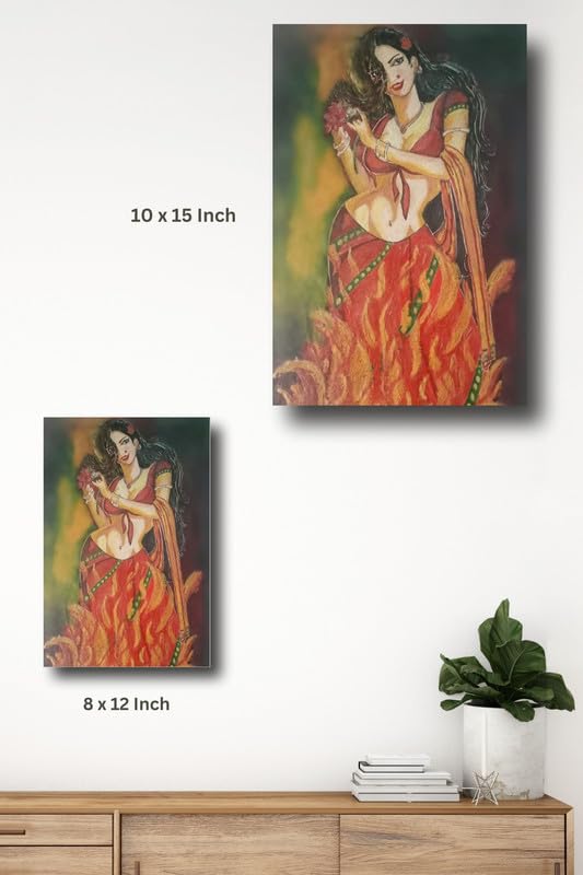 Art to Doors | Fire Beauty | Artist Ravindran Krishnan| Rectangle | Art Prints | Home Decor | Wall Art | Gift Items | Canvas Frame