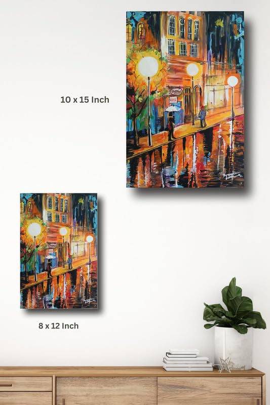 Art to Doors | Abstract Painting | Artist Tanvi Lunia | Vertical | Art Prints | Home Decor | Wall Decor | Gift Items | Wall Art | Canvas Frame