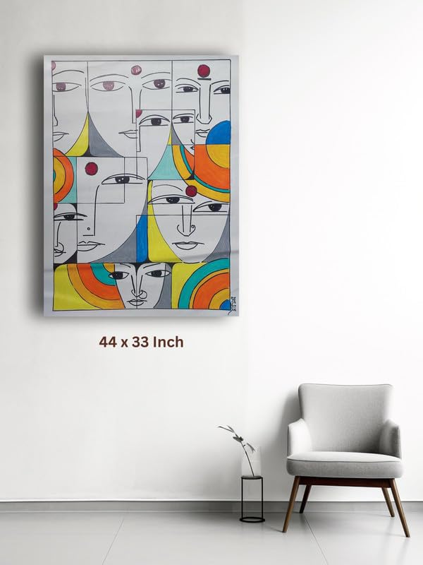 Art to Doors | The Faces | Artist Ajay Pratap Singh Rathore | Rectangle | Art Print | Home Decor | Wall Decor | Gift Items | Canvas Frame