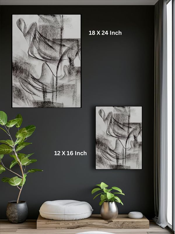 Art to Doors| Charcoal Composition| Artist Saravanan Varatharajan| Rectangle | Art Print | Home Decor | Wall Decor | Gift Items | Canvas Frame