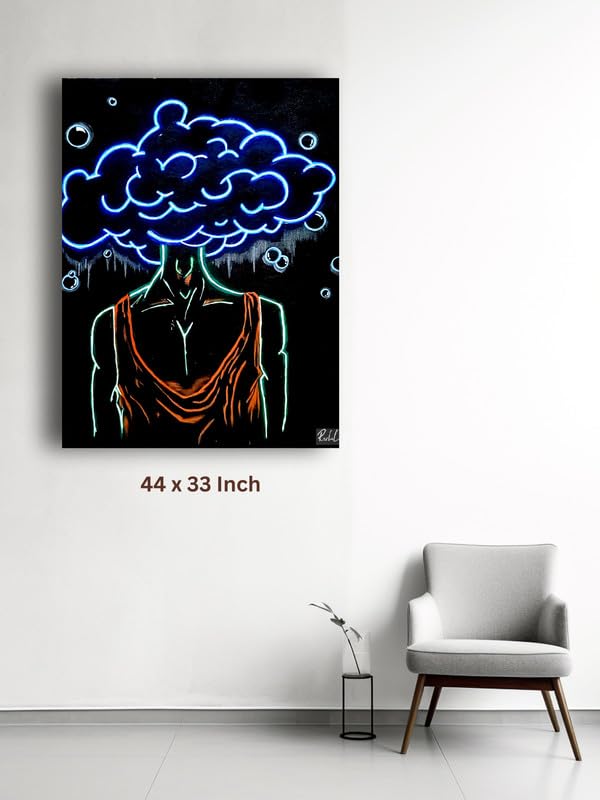 Art to Doors | Neon Blast | Artist Rachel Anita Joseph | Rectangle | Art Print | Home Decor | Wall Decor | Gift Items | Canvas Frame