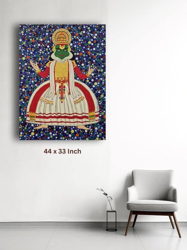 Art to Doors| Kathakali | Artist Manisha Ghoshal | Rectangle | Art Print | Home Decor | Wall Decor | Gift Items | Canvas Frame