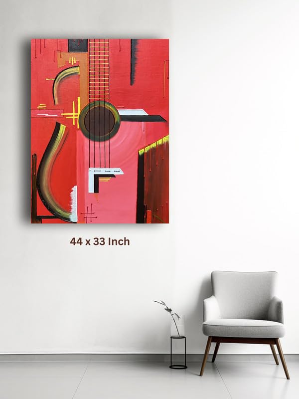 Art to Doors | Abstract Guitar | Artist Purvi Siroliya | Rectangle | Art Print | Home Decor | Wall Decor | Gift Items | Canvas Frame