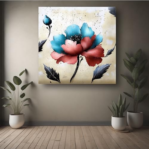 Art to Doors | Dual Bloom | Square | Art Print | Home Decor | Wall Decor | Gifts for Women | Gifts for Men | Wall Art |