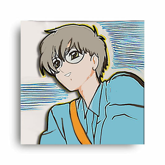 Art to Doors | Yuki | Artist Reeja Roy | Rectangle | Art Prints | Home Decor | Wall Art | Gift Items | Canvas Frame