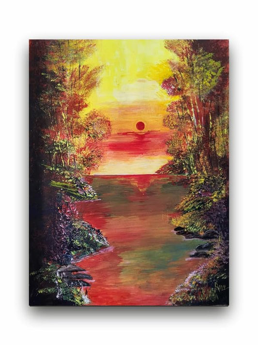 Art to Doors | Nature Beauty 1 | Artist Ravindran Krishnan | Rectangle | Art Prints | Home Decor | Wall Art | Gift Items | Canvas Frame