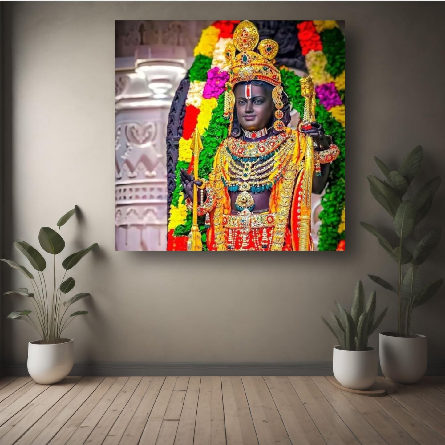 Art to Doors Divine: Ram Lalla Illustration - Capturing the Essence of Spiritual Innocence | Personalized Gift For Anniversary, Birthday, Wedding, Home Decor
