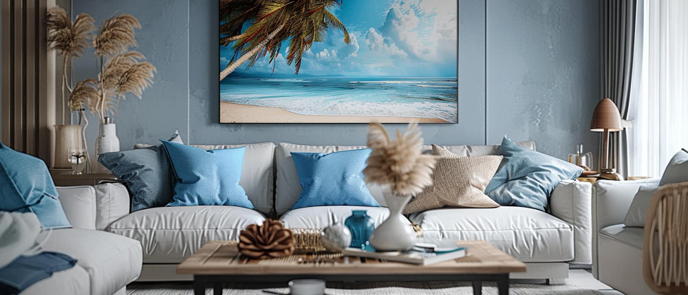 How to Style Canvas Art Prints in a Coastal-Themed Home