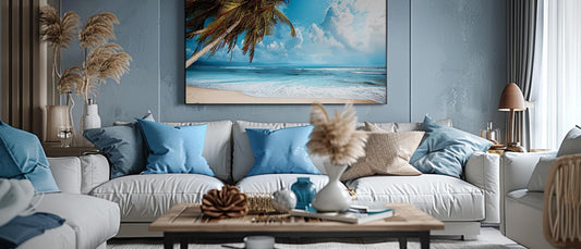 How to Style Canvas Art Prints in a Coastal-Themed Home