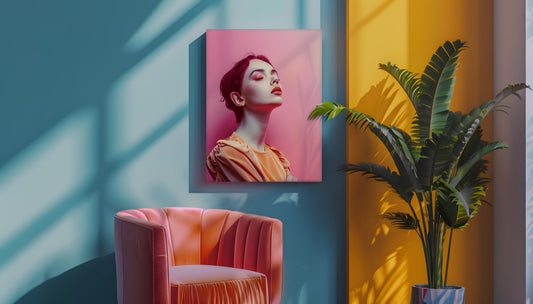 How to Style Canvas Art Prints with Bold Wall Colors