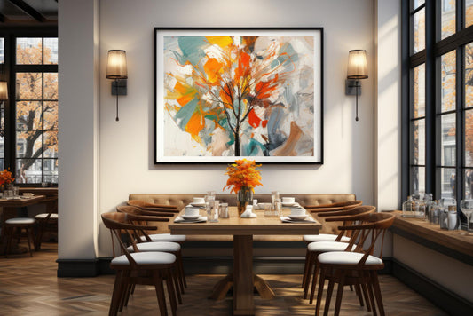 How to Style Canvas Wall Art in an Elegant Dining Room