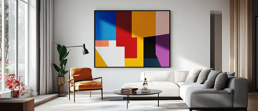 How to Mix Canvas Wall Art with Geometric Decor