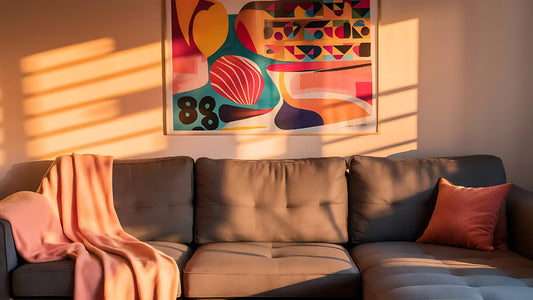 Creating the layered look with canvas wall art and textiles