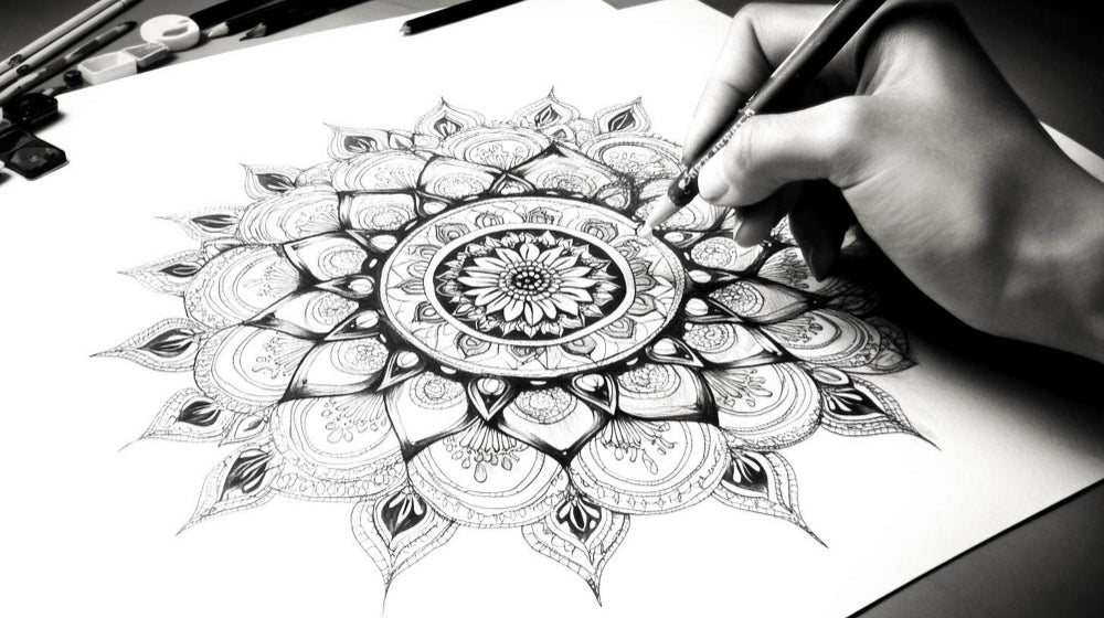 Black and White Mandala Canvas Wall Art as a Supportive of Minimalism