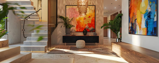 Creating a Focal Wall with Canvas Art Prints and Accent Lighting