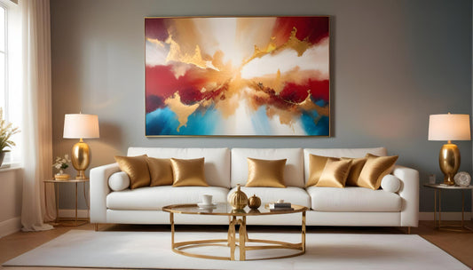 How to Style Canvas Art Prints Around a Statement Piece of Furniture