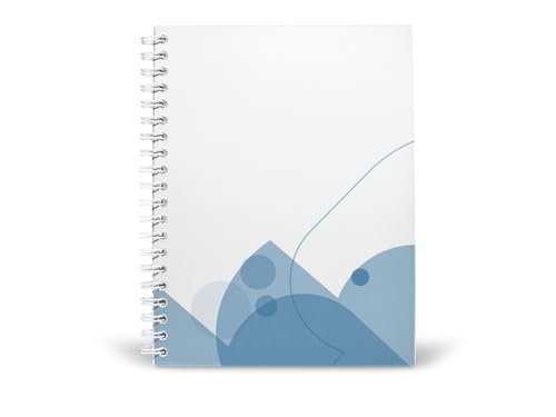 Art to Doors | Shades of Blue Abstract | Spiral Notebooks | A5 Size Paper | 120 Pages | 70 GSM Paper | Attractive Cover Designs