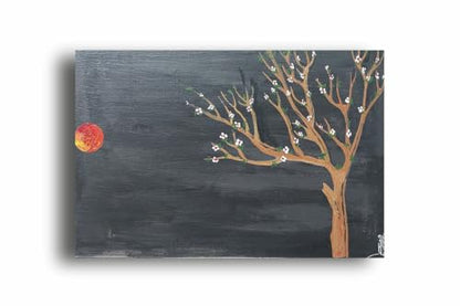 Art to Doors | Rajaneegandha | Artist Ajay Pratap Singh Rathore | Rectangle | Art Print | Home Decor | Wall Decor | Gift Items | Canvas Frame